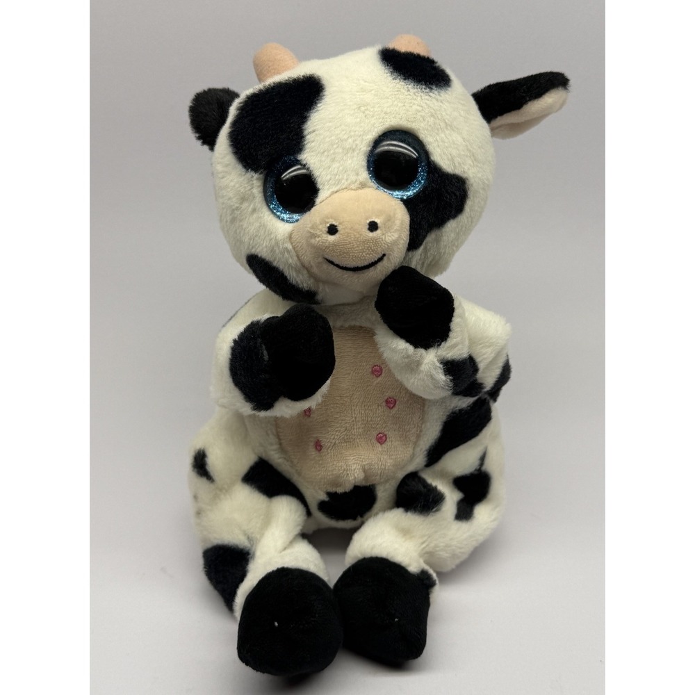 Ty Beanie Baby Bellies -‎ HERDLY the Cow 6" Plush Stuffed Animal Toy